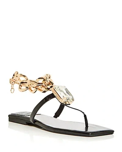 JEFFREY CAMPBELL WOMEN'S RING-ON-IT EMBELLISHED THONG SANDALS