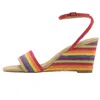 Jeffrey Campbell Women's Sailboat Wedge Sandals In Colorful Jute In Multi