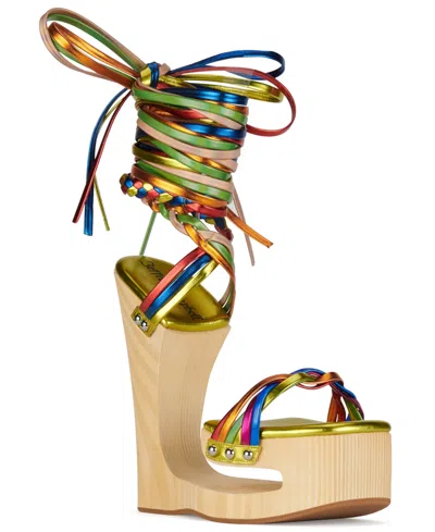 Jeffrey Campbell Women's Sculpted Leg-wrap Platform Sandals