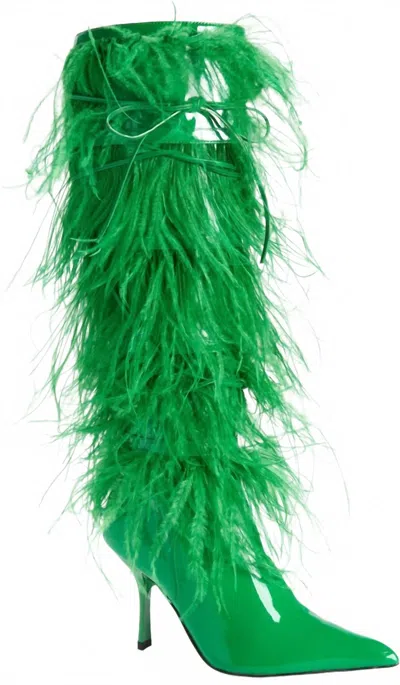 Jeffrey Campbell Women Shake-ya Feather Over The Knee Boot In Inostrich Feathers In Multi