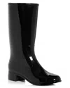 Jeffrey Campbell Showers Waterproof Rain Boot In Black Shine