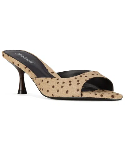 Jeffrey Campbell Women's Spy-kid-f Mid-heel Slip-on Dress Sandals In Neutral