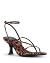 Jeffrey Campbell Women's Strappy Sandals In Beige Black Cheetah Satin