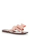 Jeffrey Campbell Sugary Flip Flop In Natural Shiny/brown Shiny