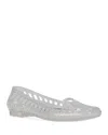Jeffrey Campbell Bestie Jelly Ballet Flats In White