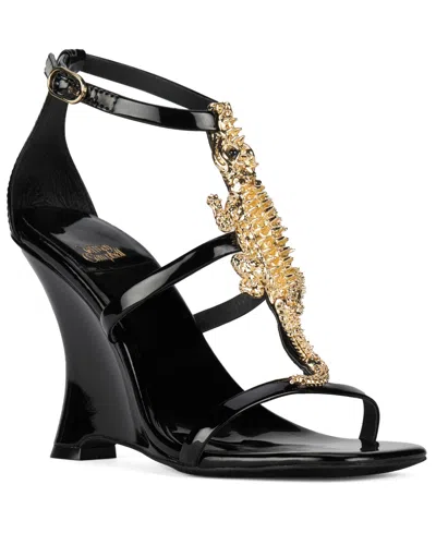 Jeffrey Campbell Swamped Wedge Sandal In Multi