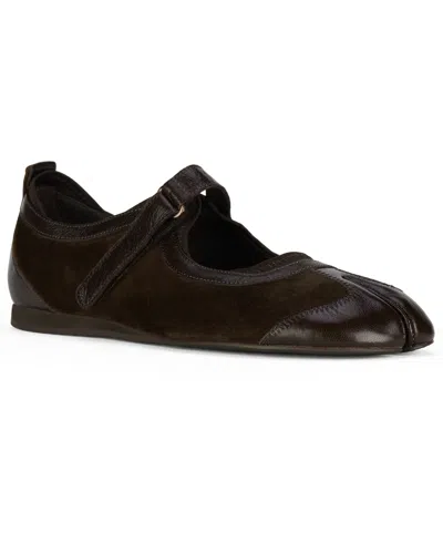 Jeffrey Campbell Women's Thalion Split Toe Mary Jane Flats In Brown