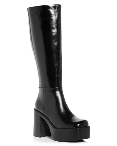 Jeffrey Campbell Women's The Band - Knee High Square Toe Platform Boot In Black