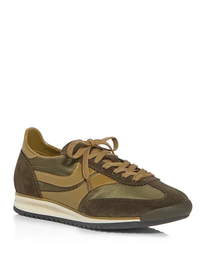 Jeffrey Campbell Women's Track Star Low Top Sneakers In Khaki Combo