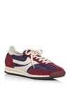 Jeffrey Campbell Women's Track Star Low Top Sneakers In Navy/maroon Combo