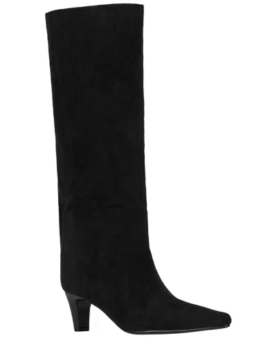 Jeffrey Campbell Women's Trixxie Kitten Heel Stovepipe Knee High Boots In Black