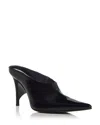 Jeffrey Campbell Women's Vader Pointed Toe High Heel Mules In Navy Patent