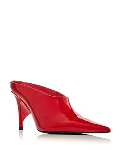 Jeffrey Campbell Vader Pointed Toe Mule In Red Patent