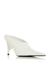 Jeffrey Campbell Vader Pointed Toe Mule In White Patent