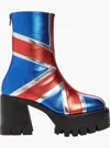 Jeffrey Campbell Women's Viva-4-ever Platform Spice Girls Union Jack Bootie In Blue/ Red In Blue