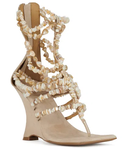 Jeffrey Campbell Women's Wedge Heel Seashore Sandals In Orange