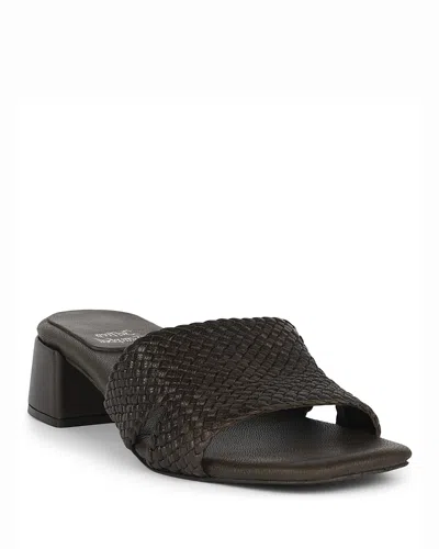 Jeffrey Campbell Women's Woven Slides In Brown