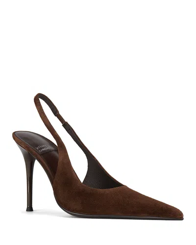 Jeffrey Campbell Women's You Wish Slingback Pumps In Espresso Suede