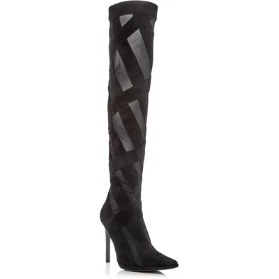 Jeffrey Campbell Womens Tall Pull On Over-the-knee Boots In Black