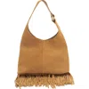 Jeffrey Campbell Wonders Suede Shoulder Bag In Tan Suede