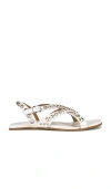 Jeffrey Campbell Xanthe Sandals In White Silver