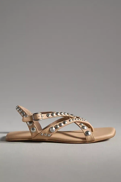 Jeffrey Campbell Xanthe Studded Sandals In Beige