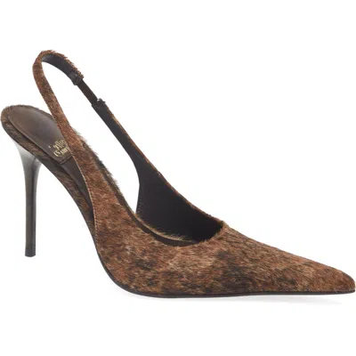 Jeffrey Campbell You Wish Genuine Calf Hair Pointed Toe Pump In Animal Print
