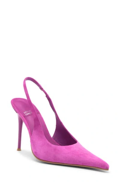 Jeffrey Campbell You Wish Slingback Pointed Toe Pump In Magenta Suede