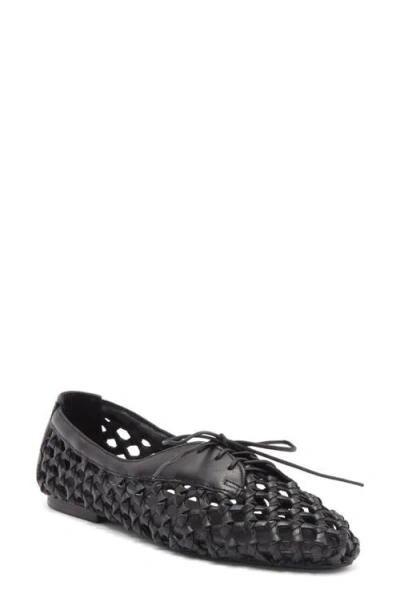 Jeffrey Campbell Zahra Woven Derby In Black
