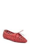 Jeffrey Campbell Zahra Woven Derby In Red