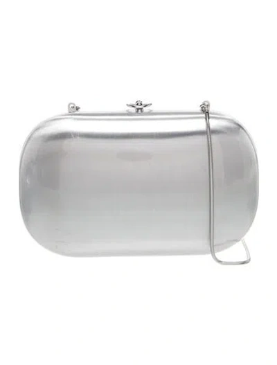 Pre-owned Jeffrey Levinson Aluminum Clutch In Silver