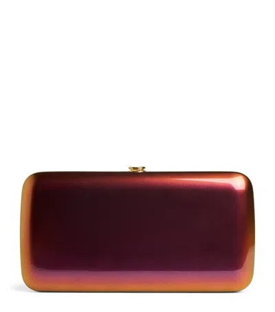 Jeffrey Levinson Iridescent Finley Clutch Bag In Burgundy