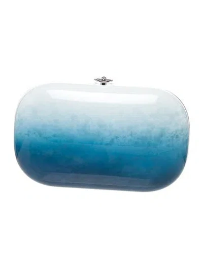 Pre-owned Jeffrey Levinson Leather Minaudière In Blue