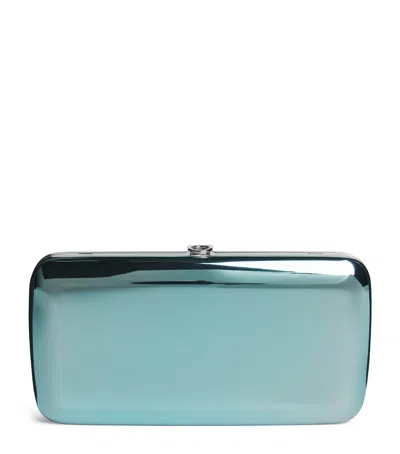 Jeffrey Levinson Mirrored Finley Clutch Bag In Blue