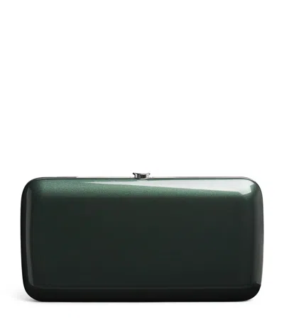 Jeffrey Levinson Mirrored Finley Clutch Bag In Green