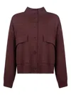 Jei O' Button Flap-pocket Jacket In Brown