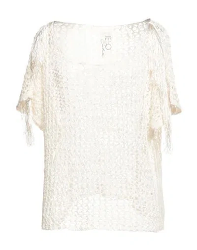 Jei O' Woman Sweater White Size M Cotton