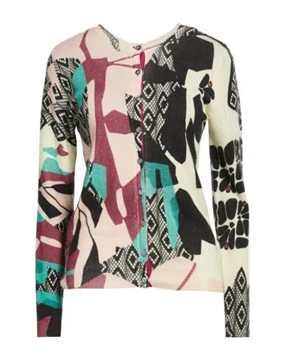 Jei's By Letizia Denaro Woman Cardigan Blush Size M Cashmere In Multi