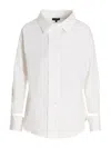 Jejia Asymmetric Cotton Shirt With Button In White