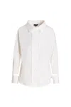 Jejia Asymmetric Cotton Shirt With Button In White