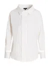Jejia Asymmetric Cotton Shirt With Button In White