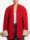Jejia Corduroy Jacket In Red