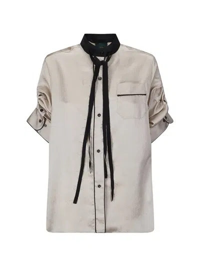Jejia Crinkled-silk Berta Shirt In Gray