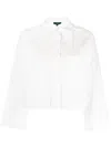 Jejia Cropped Striped Shirt In Weiss