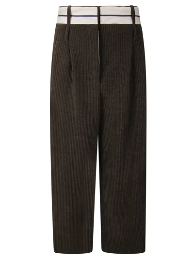 Jejia Diana Pant In Brown Corduroy
