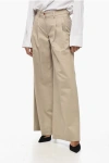 Jejia Double-pleated Cotton Palazzo Pants