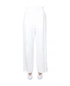Jejia High-waisted Wide-leg Trousers In White