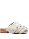 Jejia Fringed Mules In Neutrals