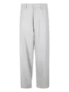 Jejia Wide-leg Lightweight Wool Pants With Minimalist Design In Gray