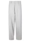 Jejia Wide-leg Lightweight Wool Pants With Minimalist Design In Gray